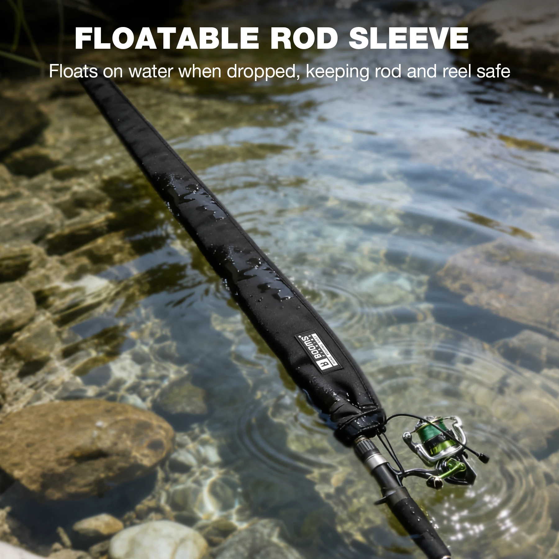 Booms Fishing RS8 Neoprene Casting/Trolling Fishing Rod Socks Pole Sleeve Fishing Rod Covers with Hanging Loop Fishing Tools Booms Fishing RS8 Neoprene Casting/Trolling Fishing Rod Socks Pole Sleeve Fishing Rod Covers with Hanging Loop Fishing Tools