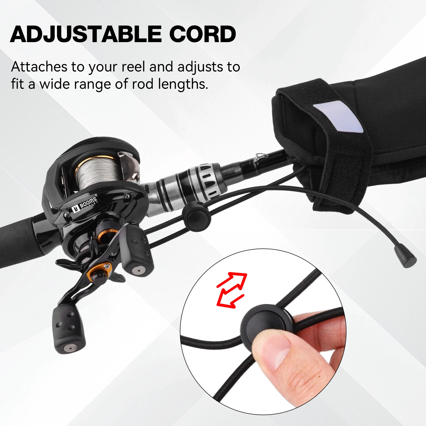 Booms Fishing RS8 Neoprene Casting/Trolling Fishing Rod Socks Pole Sleeve Fishing Rod Covers with Hanging Loop Fishing Tools - Image 4