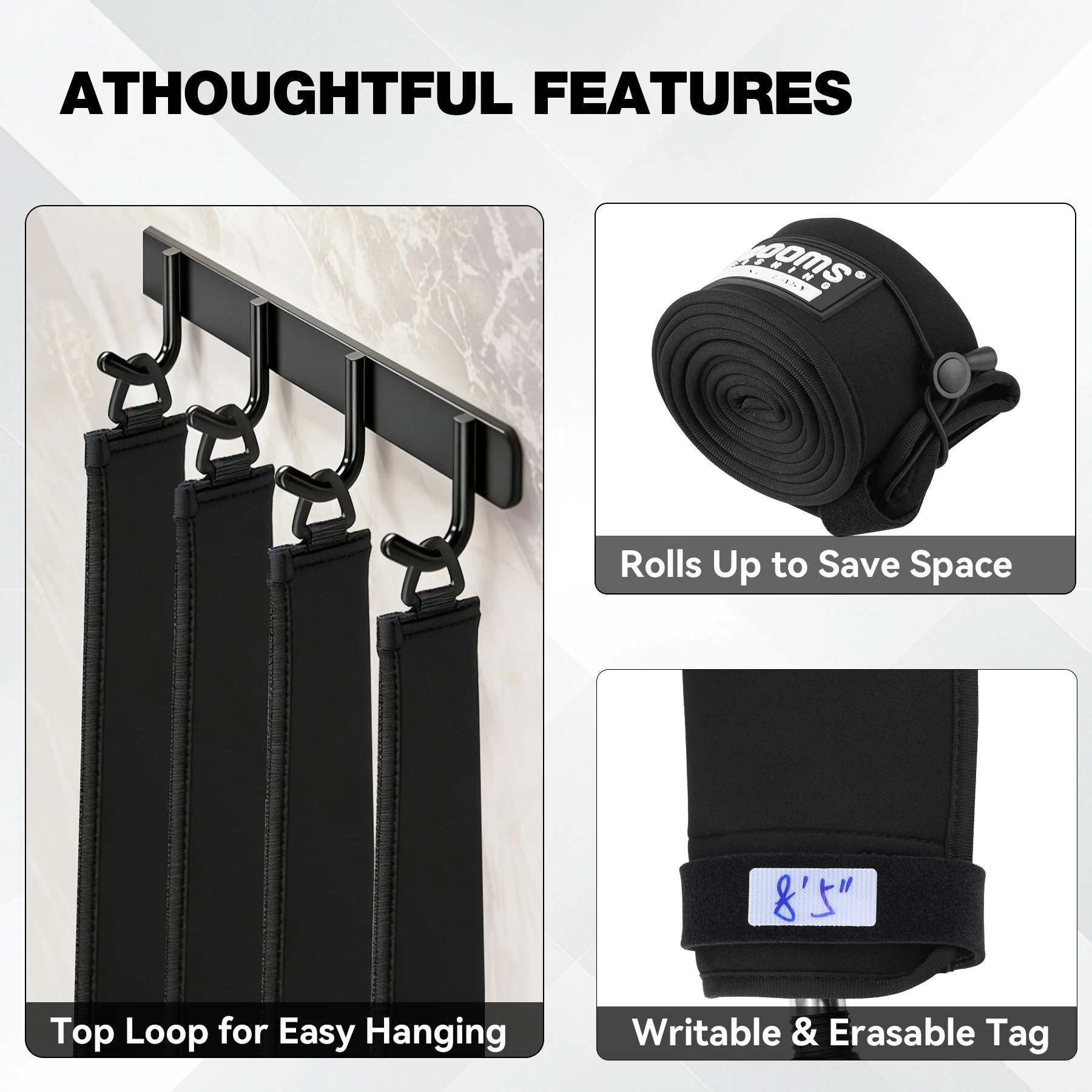 Booms Fishing RS8 Neoprene Casting/Trolling Fishing Rod Socks Pole Sleeve Fishing Rod Covers with Hanging Loop Fishing Tools Booms Fishing RS8 Neoprene Casting/Trolling Fishing Rod Socks Pole Sleeve Fishing Rod Covers with Hanging Loop Fishing Tools
