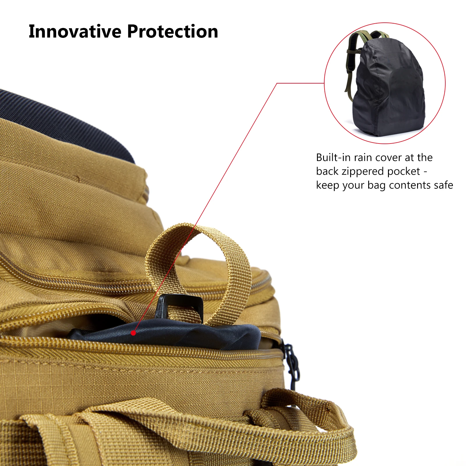 Bassdash Army Green Tactical Backpack Fishing Tackle Shoulder Bag With Protective Rain Cover SD2 Bassdash Army Green Tactical Backpack Fishing Tackle Shoulder Bag With Protective Rain Cover SD2