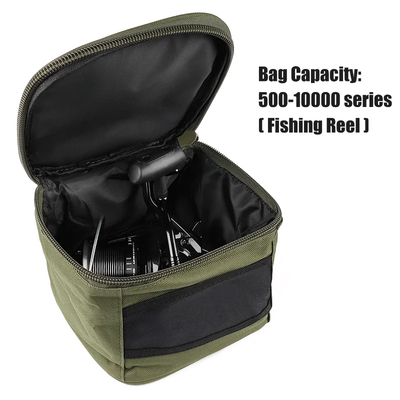 Universal Fishing Accessories Reel Bag Green Durable Storage Oxford fabric Portable Tackle Pouch for 500-10000 Series1 PCS Universal Fishing Accessories Reel Bag Green Durable Storage Oxford fabric Portable Tackle Pouch for 500-10000 Series1 PCS