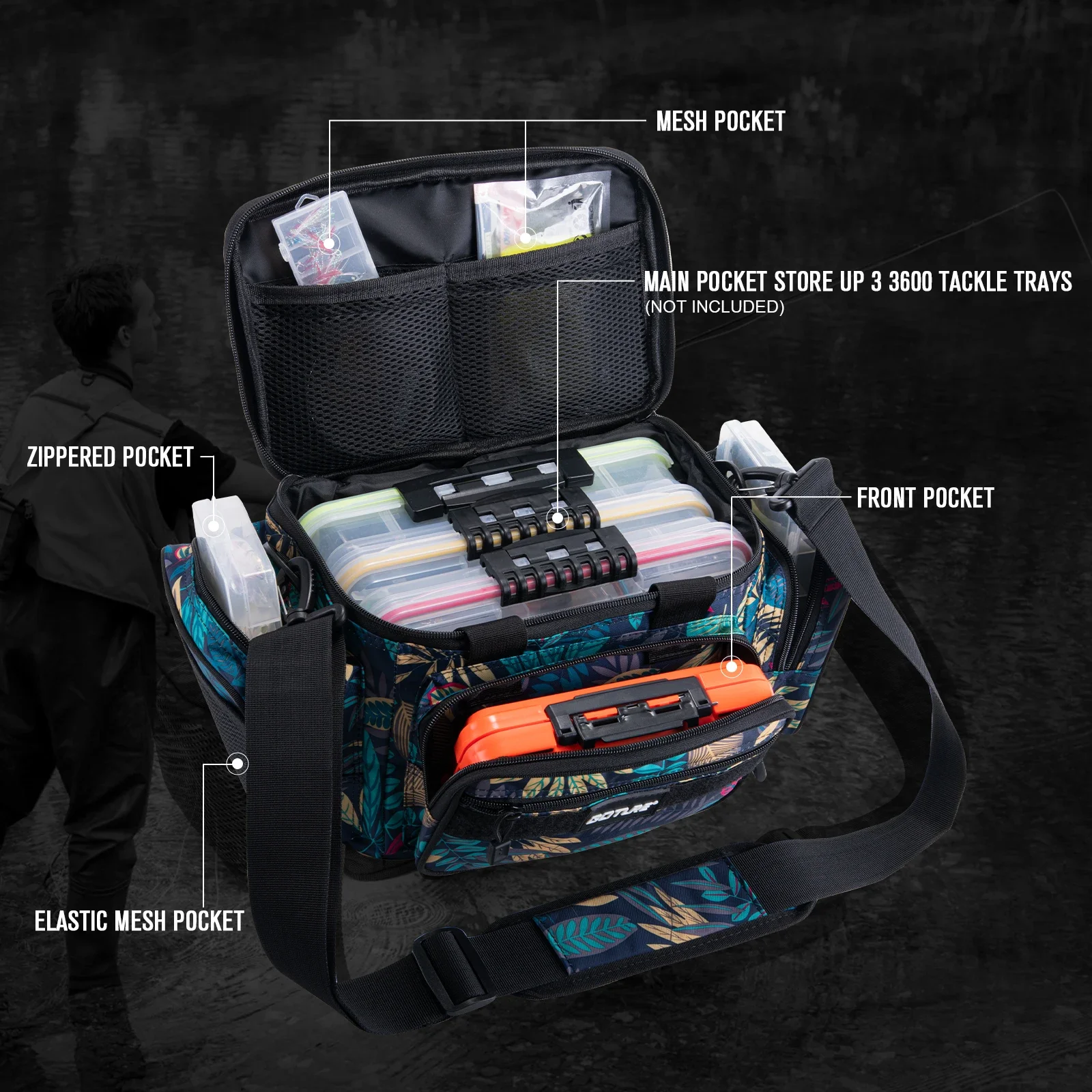 Goture Fishing Bags Waterproof 600D Oxford Fabric High Capacity Storage Durable Quality Fishing Gear Bags for Men Outdoors Bag Goture Fishing Bags Waterproof 600D Oxford Fabric High Capacity Storage Durable Quality Fishing Gear Bags for Men Outdoors Bag