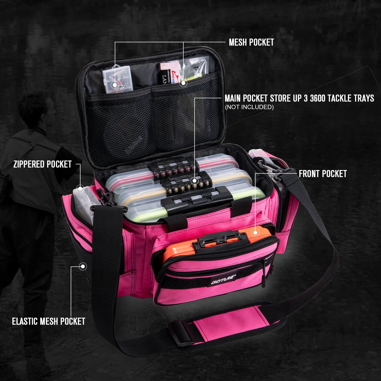 Goture Fishing Bags Waterproof 600D Oxford Fabric High Capacity Storage Durable Quality Fishing Gear Bags for Men Outdoors Bag Goture Fishing Bags Waterproof 600D Oxford Fabric High Capacity Storage Durable Quality Fishing Gear Bags for Men Outdoors Bag