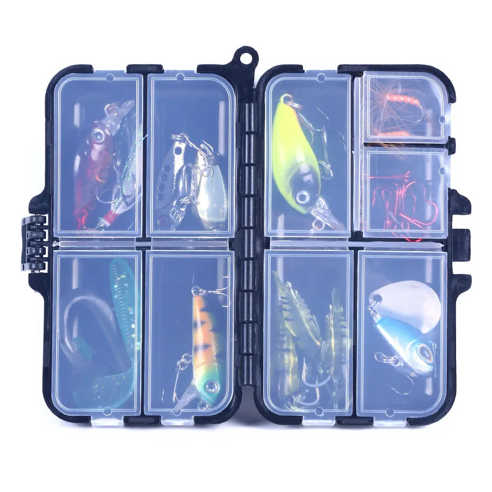 Large Capacity Fishing Accessories Storage Box12Grid9Grid Flip Cover Design Lure Fishing Gear Bag Sea Fishing Special Portable B
