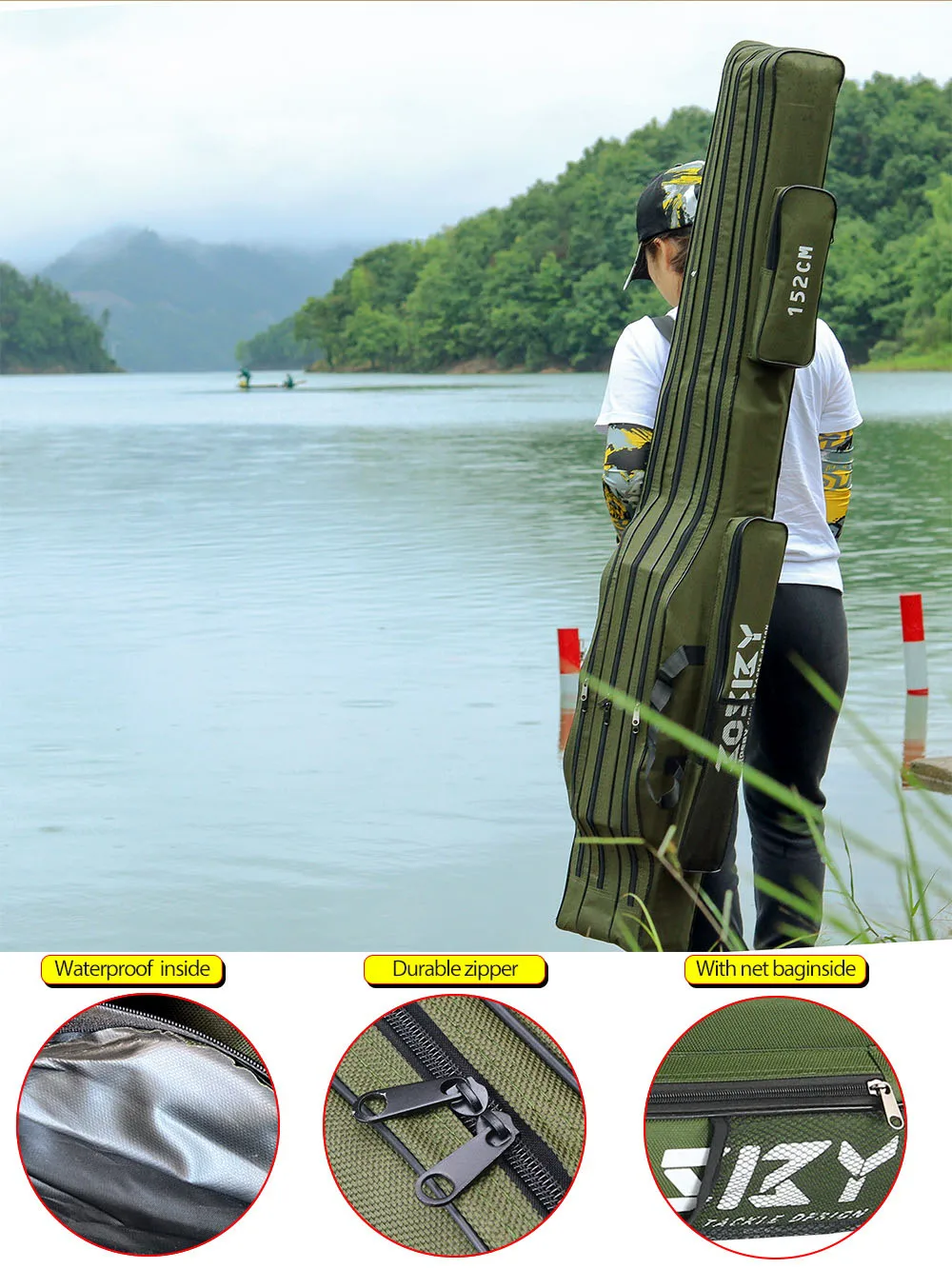 PROXPEHigh Quality Multi-purpose Oxford Cloth foldable Fishing Rod Bags Fishing Pole Tools Fishing Gear Tools 60-150/152/180CM PROXPEHigh Quality Multi-purpose Oxford Cloth foldable Fishing Rod Bags Fishing Pole Tools Fishing Gear Tools 60-150/152/180CM