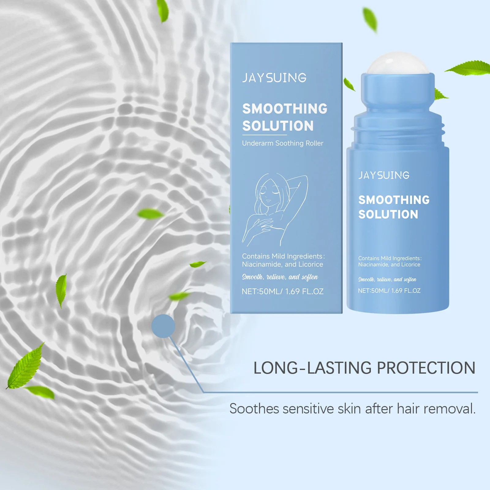 Underarm After Shave Soothing Roller Moisturizing Relieve Armpit Skin Pain Discomfort Reduce Redness Improve Dullness Quick-Dry