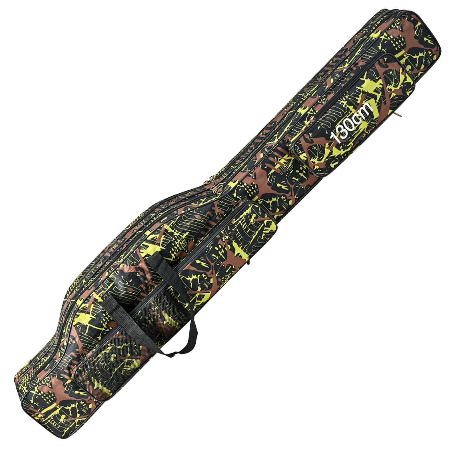 2 Layers 600D Oxford Fishing Gear Bag Fishing Rod Case Fishing Reel Tackle Storage Bag Case for Fishing Gear & Equipment