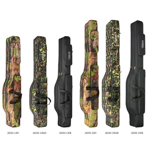 2 Layers 600D Oxford Fishing Gear Bag Fishing Rod Case Fishing Reel Tackle Storage Bag Case for Fishing Gear & Equipment