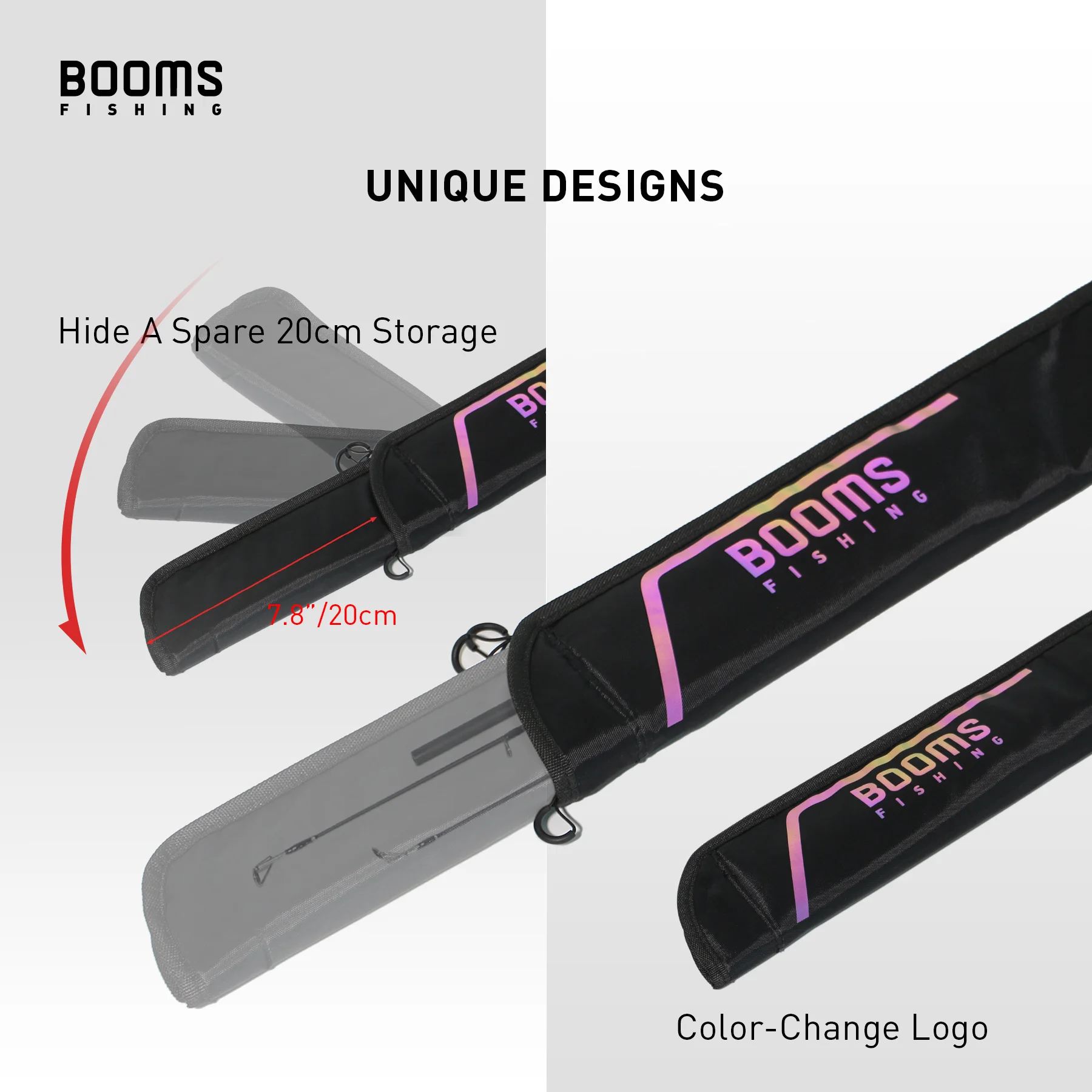 Booms Fishing PB3 Fishing Rod Bag Pole Storage Case 130 cm to 215 cm Folding Apply Fishing Tools Reel Rods Bags Cases - Image 4