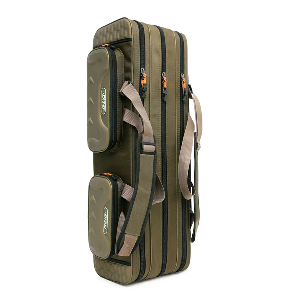 Multipurpose Fishing Rod Case 2-4 Layer Adjustable Lightweight Travel Lure Storage Saltwater Freshwater Ready Durable Tackle Bag