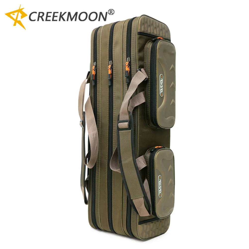 Multipurpose Fishing Rod Case 2-4 Layer Adjustable Lightweight Travel Lure Storage Saltwater Freshwater Ready Durable Tackle Bag