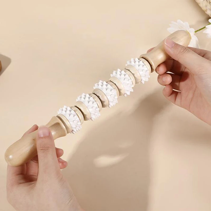 Wooden Massage Roller Stick Fat Loss Body Sculpting Massage Tools Meridian Relaxation Promote Blood Circulation