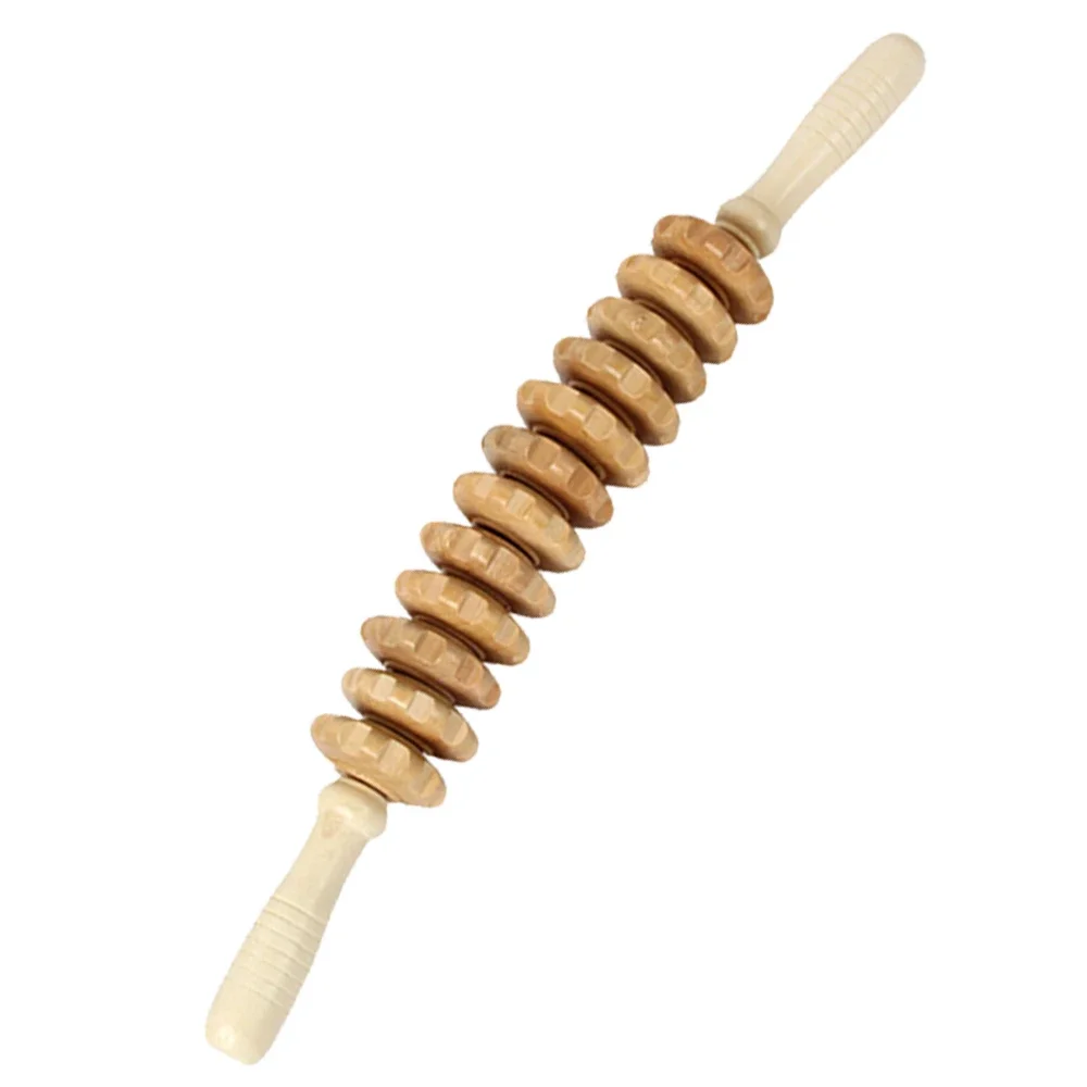 Curved Wood Therapy Massage Tool Massage Roller Lymphatic Drainage Massager Handheld for Release Cellulite Relieve Muscle Stress