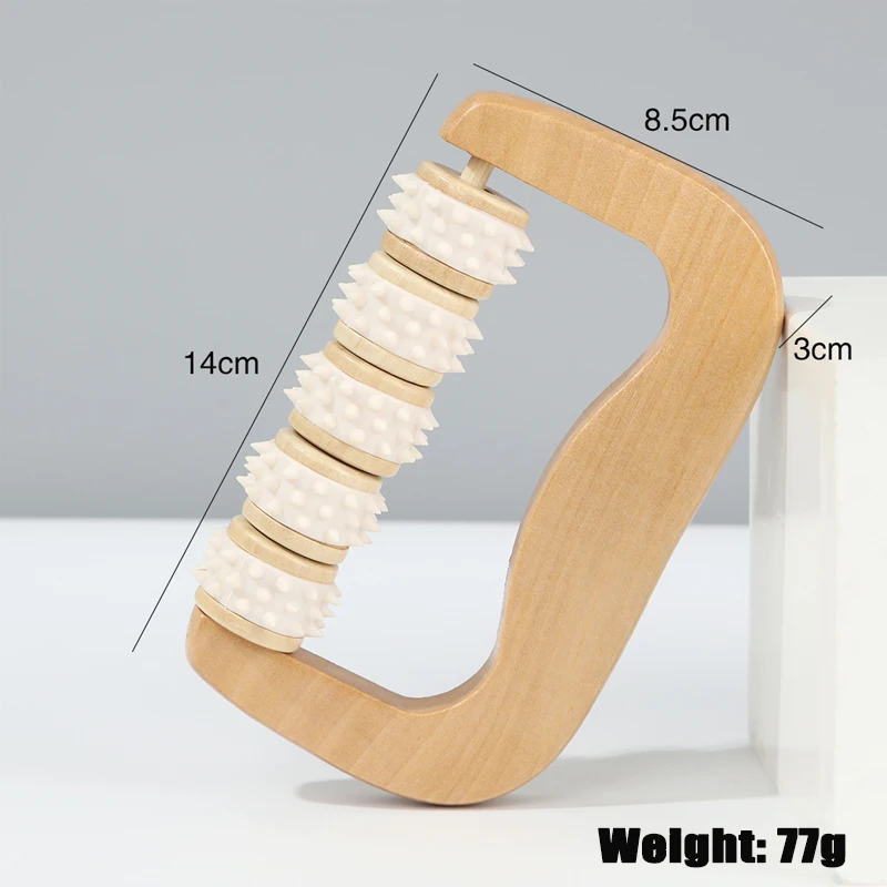 Wooden Massage Roller Tool Manual Skin Scraping Face Massager Wood Back Massage Roller for Neck Leg Deep Tissue Muscle Massager - Image 4