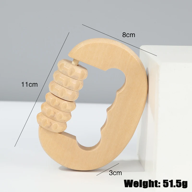 Wooden Massage Roller Tool Manual Skin Scraping Face Massager Wood Back Massage Roller for Neck Leg Deep Tissue Muscle Massager - Image 5