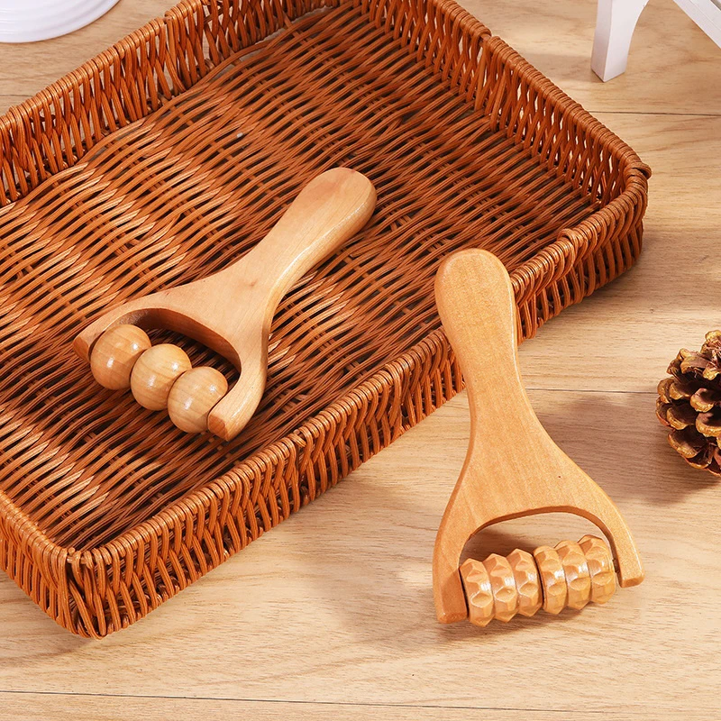 1PC Wooden Roller Massager Neck, Shoulder and Leg Universal Hand Massager Massage Tool Foot Massage Tool - Image 2