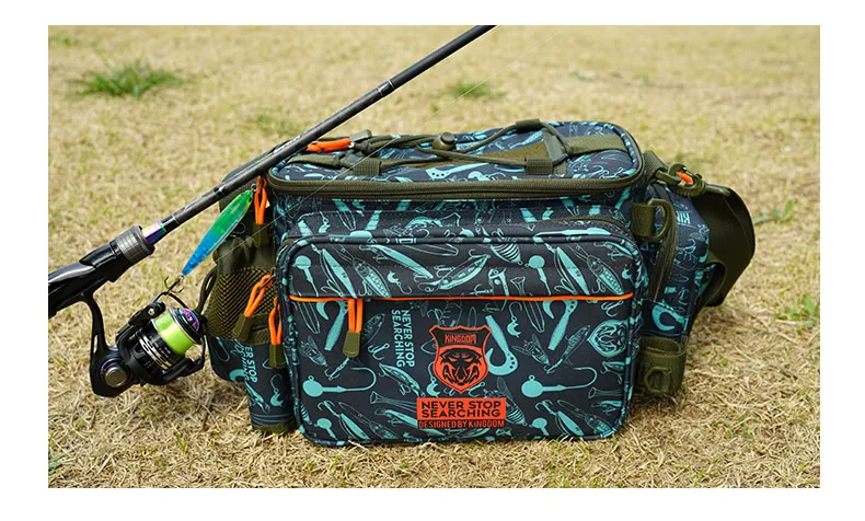 Kingdom Waterproof Fishing Bag 44x21x22cm Portable Fishing Tackle Shoulder Bag Water Resistant Multifunctional Gear Storage Pack Kingdom Waterproof Fishing Bag 44x21x22cm Portable Fishing Tackle Shoulder Bag Water Resistant Multifunctional Gear Storage Pack