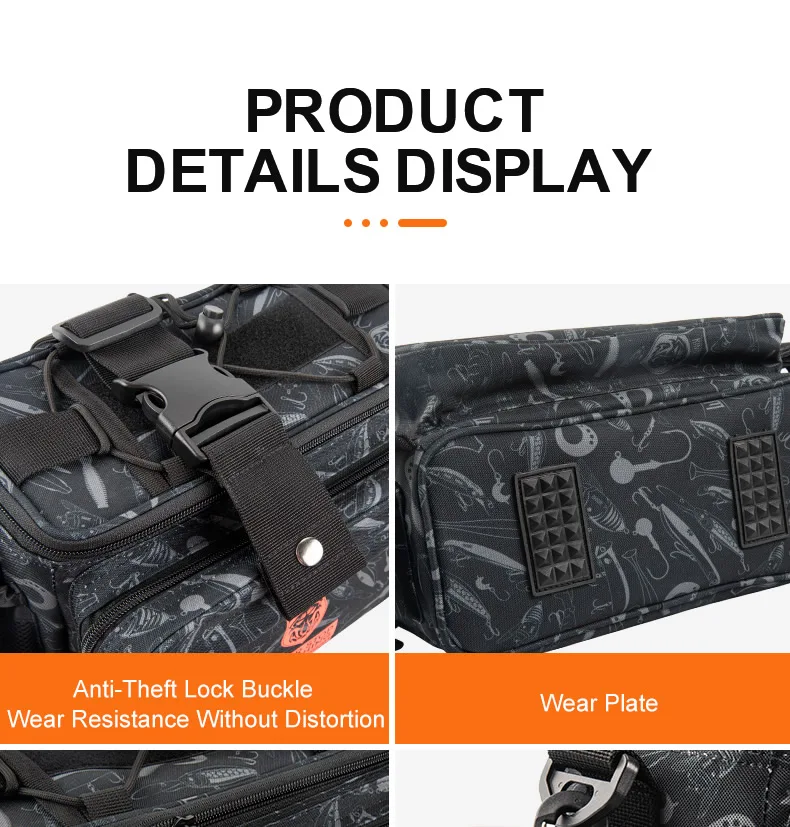 Kingdom Waterproof Fishing Bag 44x21x22cm Portable Fishing Tackle Shoulder Bag Water Resistant Multifunctional Gear Storage Pack Kingdom Waterproof Fishing Bag 44x21x22cm Portable Fishing Tackle Shoulder Bag Water Resistant Multifunctional Gear Storage Pack
