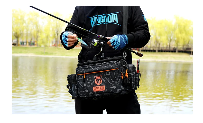 Kingdom Waterproof Fishing Bag 44x21x22cm Portable Fishing Tackle Shoulder Bag Water Resistant Multifunctional Gear Storage Pack Kingdom Waterproof Fishing Bag 44x21x22cm Portable Fishing Tackle Shoulder Bag Water Resistant Multifunctional Gear Storage Pack