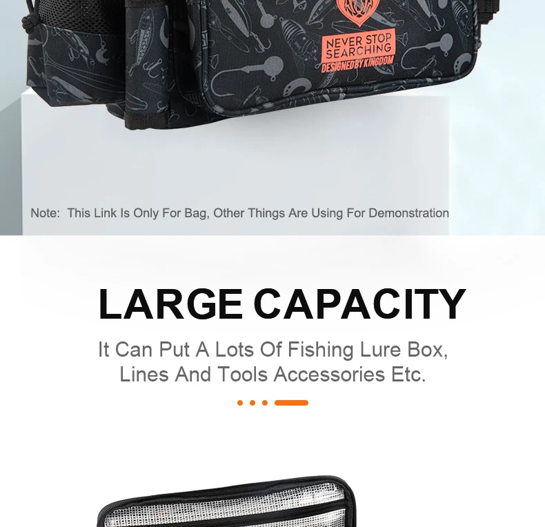 Kingdom Waterproof Fishing Bag 44x21x22cm Portable Fishing Tackle Shoulder Bag Water Resistant Multifunctional Gear Storage Pack Kingdom Waterproof Fishing Bag 44x21x22cm Portable Fishing Tackle Shoulder Bag Water Resistant Multifunctional Gear Storage Pack
