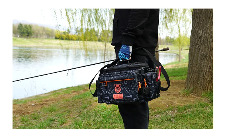 Kingdom Waterproof Fishing Bag 44x21x22cm Portable Fishing Tackle Shoulder Bag Water Resistant Multifunctional Gear Storage Pack Kingdom Waterproof Fishing Bag 44x21x22cm Portable Fishing Tackle Shoulder Bag Water Resistant Multifunctional Gear Storage Pack