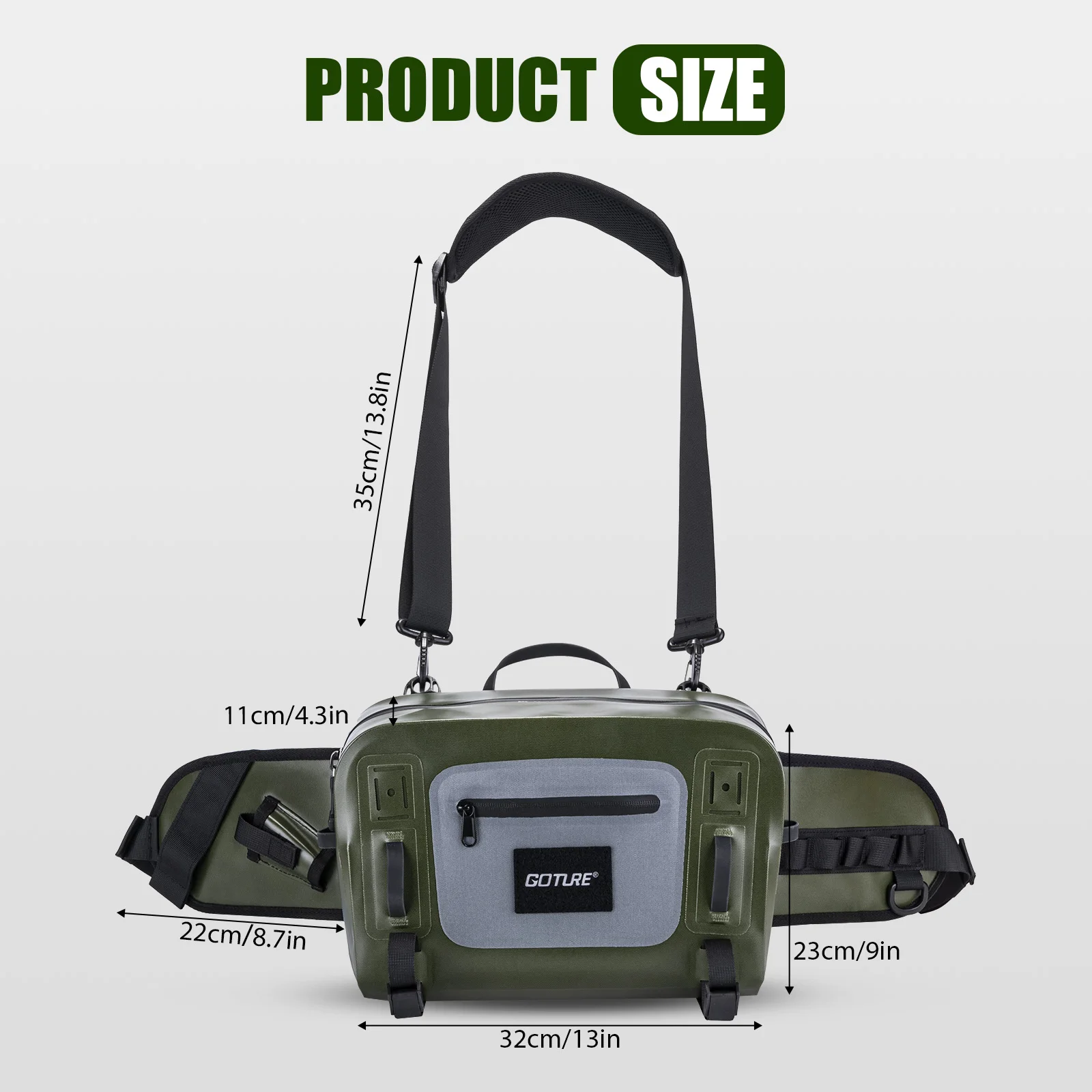 Goture Fishing Bags Waterpoof Large Capacity Resistant  Abrasion&scratch Durable Fishing Gear Bags Portable Outdoors Bag for Man