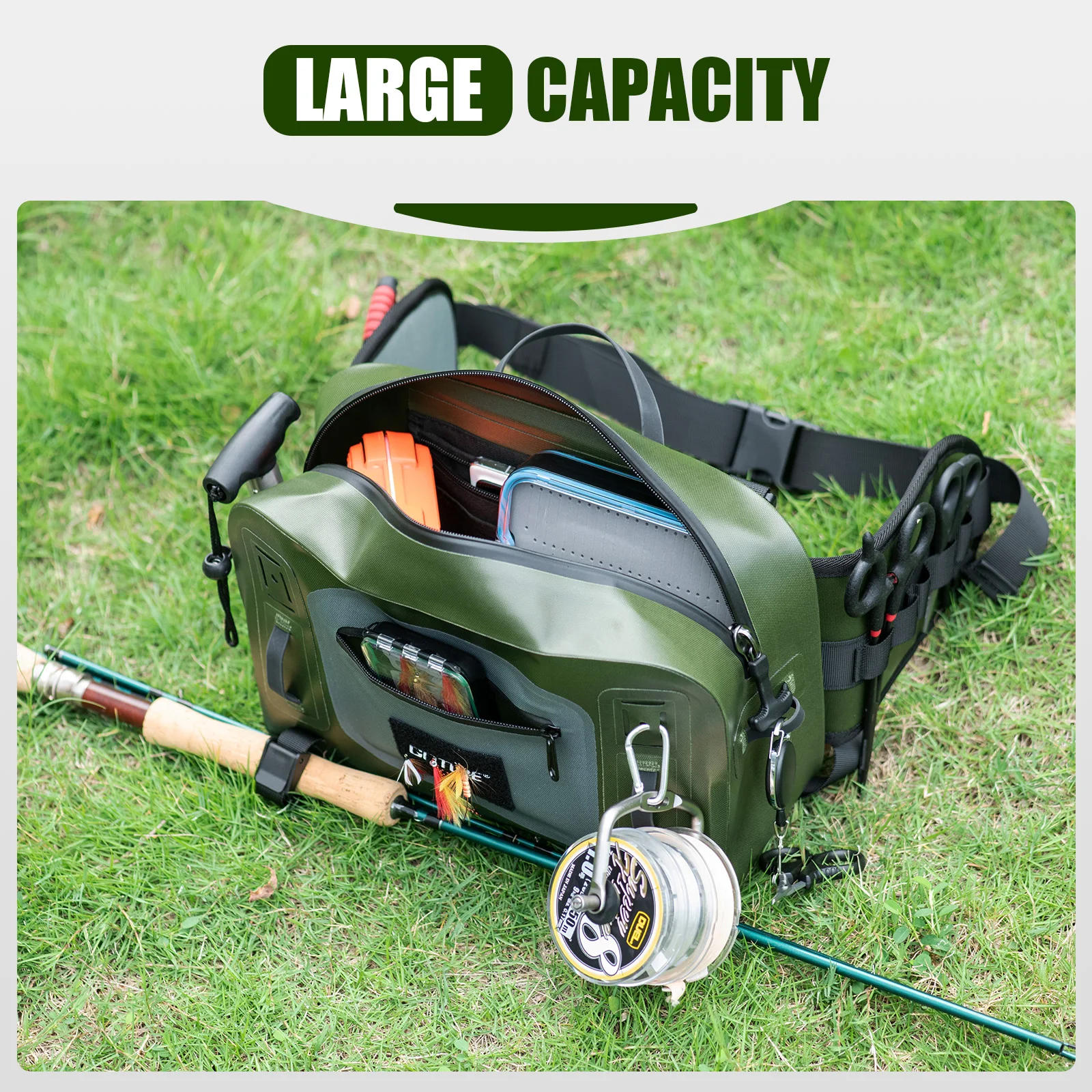 Goture Fishing Bags Waterpoof Large Capacity Resistant  Abrasion&scratch Durable Fishing Gear Bags Portable Outdoors Bag for Man