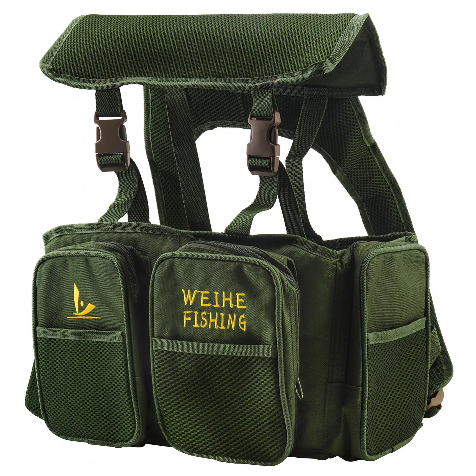 Large Capacity Multifunction Fishing Box Bag Nylon Fabric Backpack Fishing Gear Storage Bag