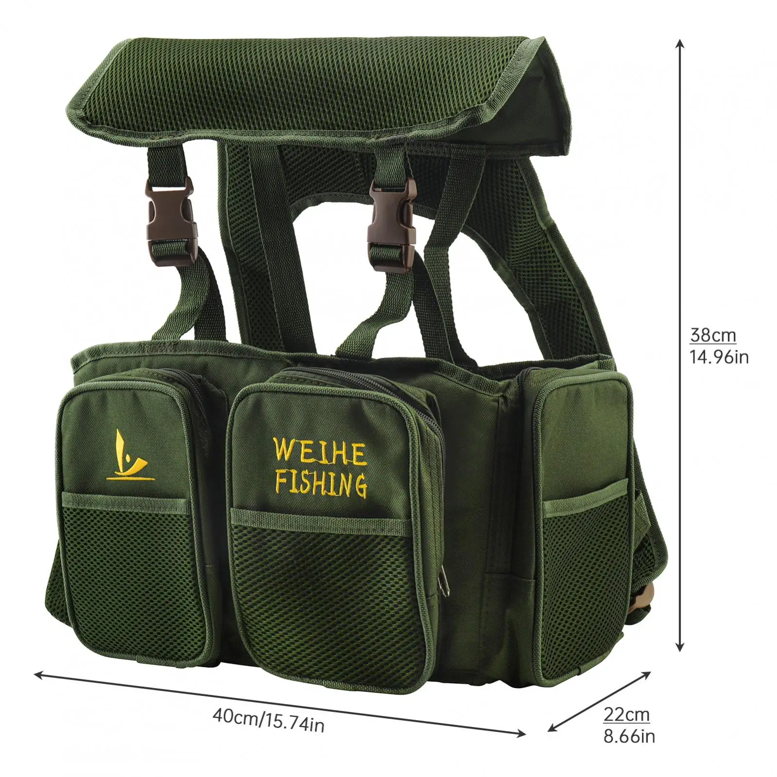 Large Capacity Multifunction Fishing Box Bag Nylon Fabric Backpack Fishing Gear Storage Bag - Image 2