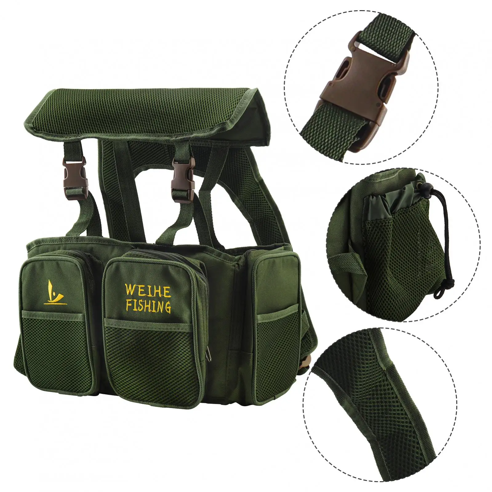 Large Capacity Multifunction Fishing Box Bag Nylon Fabric Backpack Fishing Gear Storage Bag - Image 5