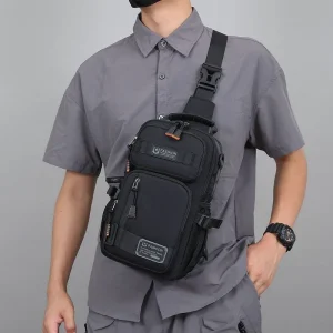Fishing Bag Camping Chest Bag Tactical Backpack for Men Sports Shoulder Outdoor Hiking Climbing Cycling Fishing Sling Fanny Pack