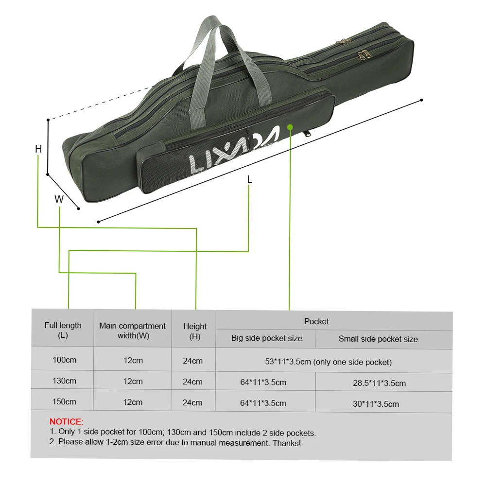 Fishing Bag Portable Folding Fishing Rod Reel Bag Fishing Pole Gear Tackle Tool Carry Case Carrier Travel Storage Bag Organizer Fishing Bag Portable Folding Fishing Rod Reel Bag Fishing Pole Gear Tackle Tool Carry Case Carrier Travel Storage Bag Organizer