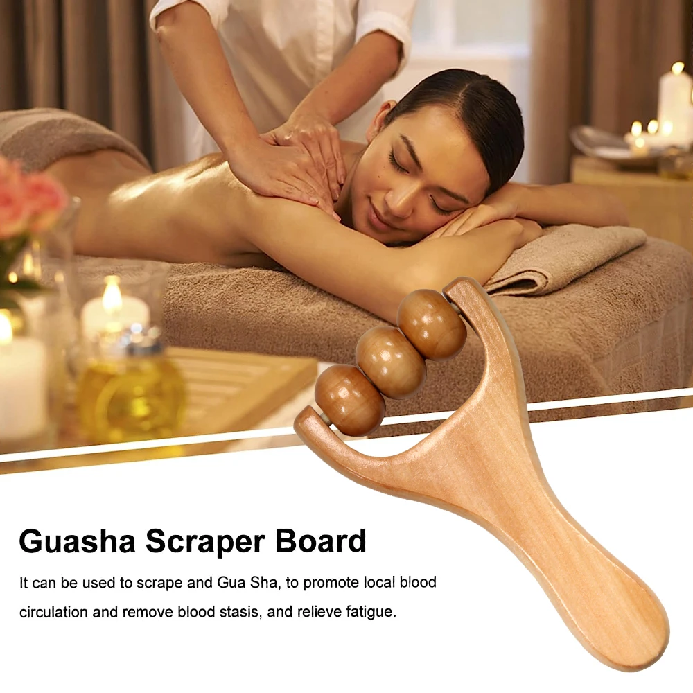 1pcs Wooden Massage Roller, Multi-Functional Body Roller for Cellulite Reduction, Eases Muscle Tension ,Natural Muscle Roller - Image 4