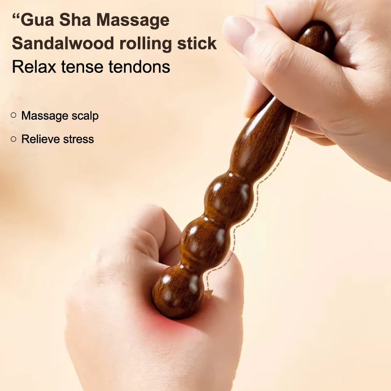 1PC Wooden Muscle Roller Stick Acupoint Points Massager Deep Tissue Fascia Massager Foot Back Body Therapy Massage Tools