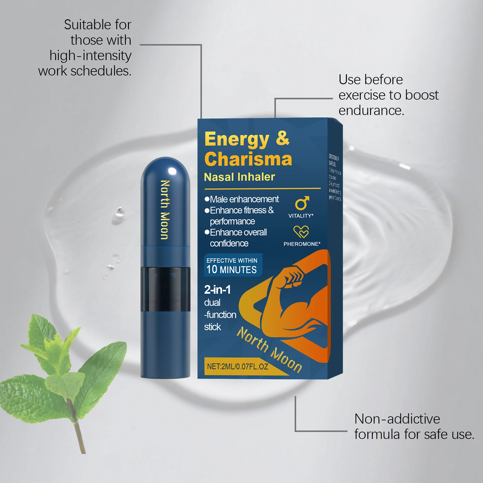 Men's Nasal Suction Stick Mild, Nourishing, Cooling and Comfortable Daily Body Care Nasal Suction Stick for Boys-k5*m