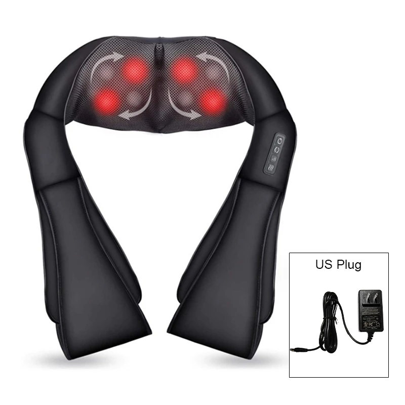 Shiatsu Neck and Shoulder Massager Heated Back Massager U Shape Deep Kneading Electric Massage Pillow For Neck Waist Leg Body - Image 6