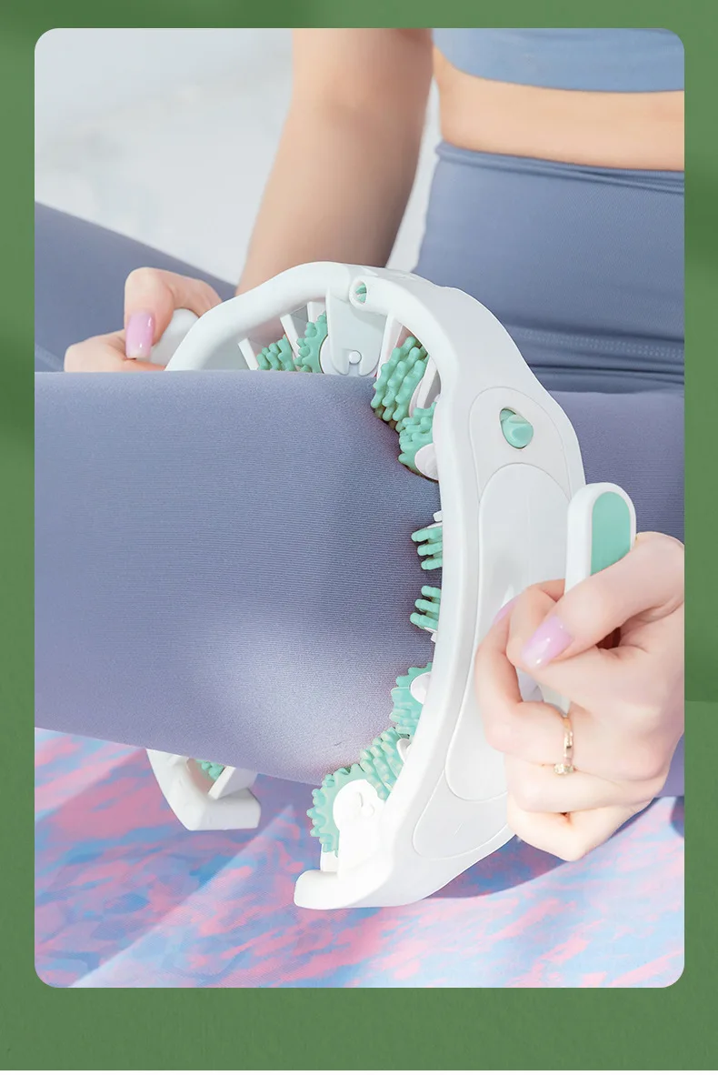 Multi-function Ring Leg Massager Massage Roller Detachable Handles for Full Body Neck Shoulder Abdominal Muscle Slimming