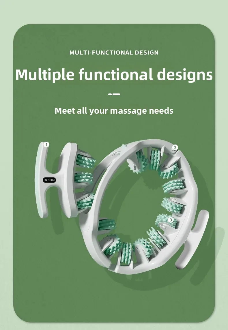 Multi-function Ring Leg Massager Massage Roller Detachable Handles for Full Body Neck Shoulder Abdominal Muscle Slimming