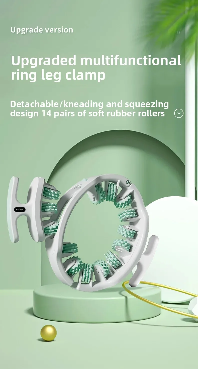 Multi-function Ring Leg Massager Massage Roller Detachable Handles for Full Body Neck Shoulder Abdominal Muscle Slimming