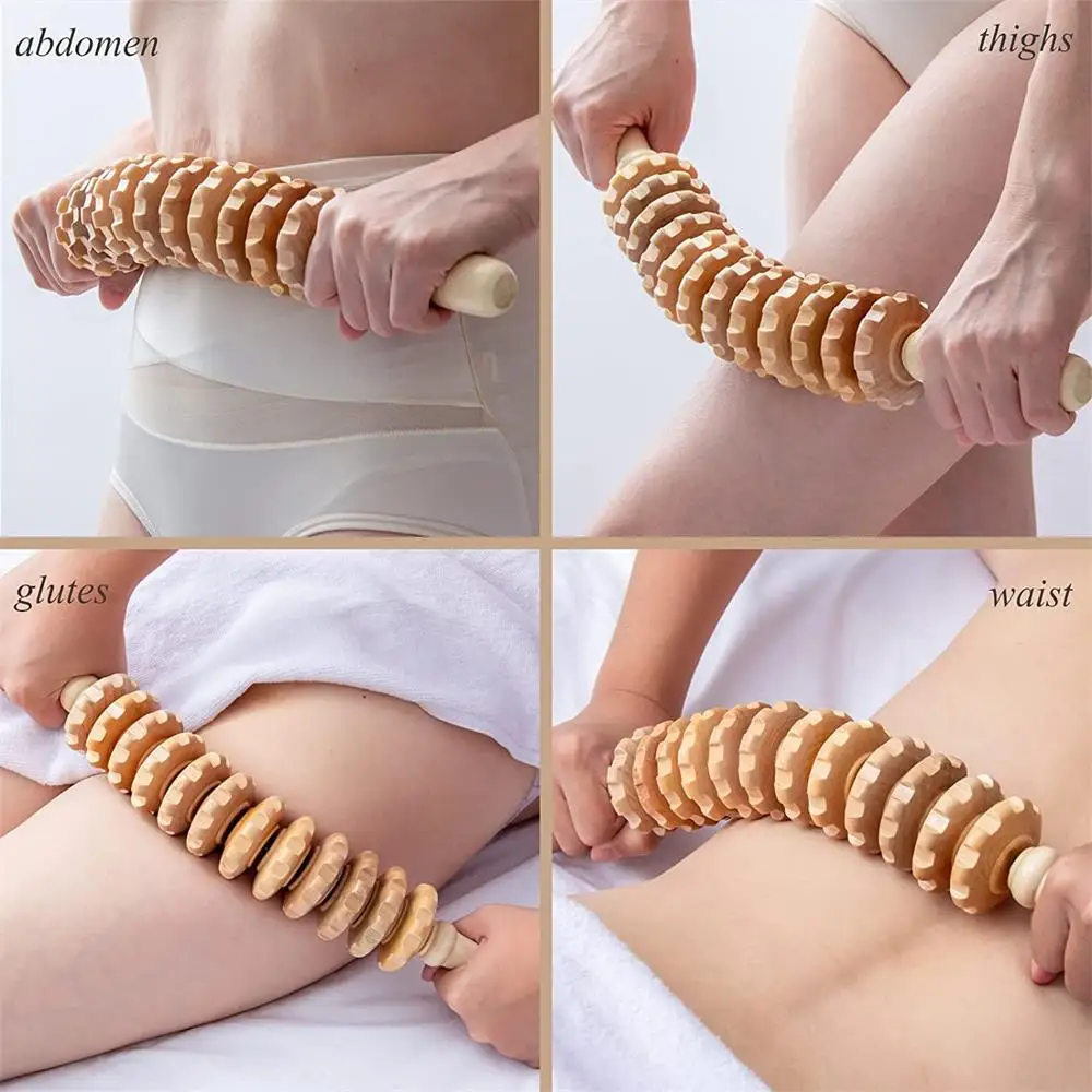 Wood Therapy Massage Tools Maderoterapia Wooden Gua Sha Tool Roller Massage Wooden Swedish Cup Mushroom Massager Anti Cellulite