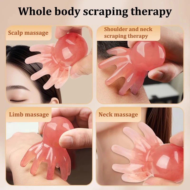 1pc Resin Octopus Comb Head Massager Meridian Scraping Scalp Massage Brush Acupuncture SPA Gua Sha Health Massage Tool 1pc Resin Octopus Comb Head Massager Meridian Scraping Scalp Massage Brush Acupuncture SPA Gua Sha Health Massage Tool