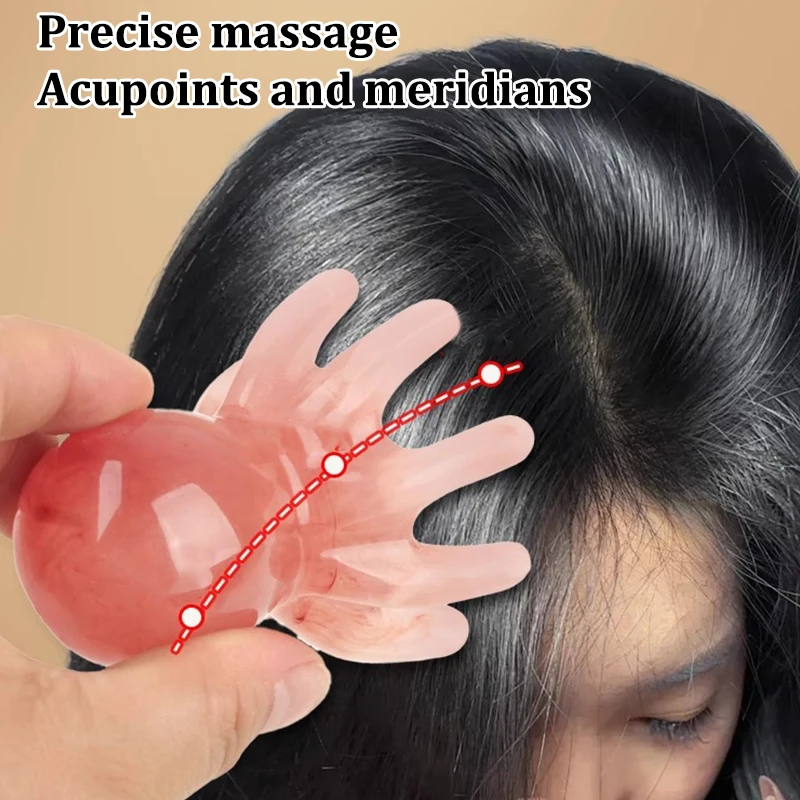 1pc Resin Octopus Comb Head Massager Meridian Scraping Scalp Massage Brush Acupuncture SPA Gua Sha Health Massage Tool 1pc Resin Octopus Comb Head Massager Meridian Scraping Scalp Massage Brush Acupuncture SPA Gua Sha Health Massage Tool