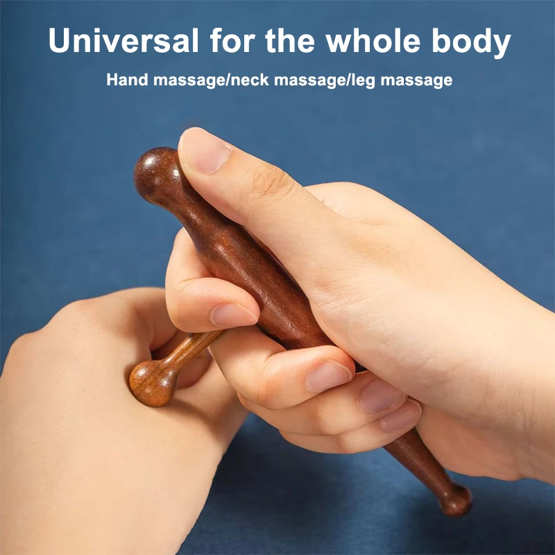 Natural Sandalwood Massager Acupoint Reflexology Tools Wood Massage Stick Tool For Full Body Relaxing Deep Tissue Foot Massage