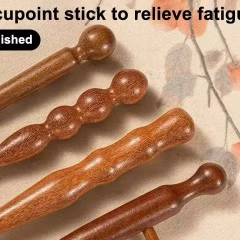 Natural Sandalwood Massager Acupoint Reflexology Tools Wood Massage Stick Tool For Full Body Relaxing Deep Tissue Foot Massage