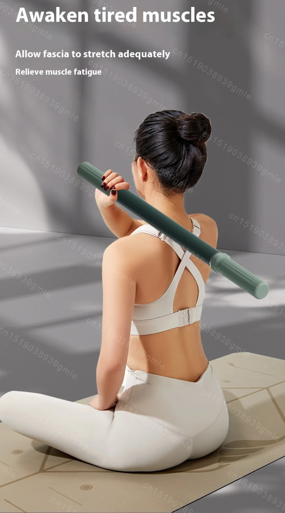 Yoga Stick for Stretching Relaxation Tool Open Back Standing Training Roller Hunchback Corrector Stick for Fitness Accessories