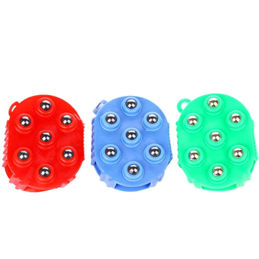 Silicone 7 Balls Body Massager Glove 360° Rotating Hand Held Massager Tools Muscle Pain Relief Relax Massager For Neck Leg Back - Image 4