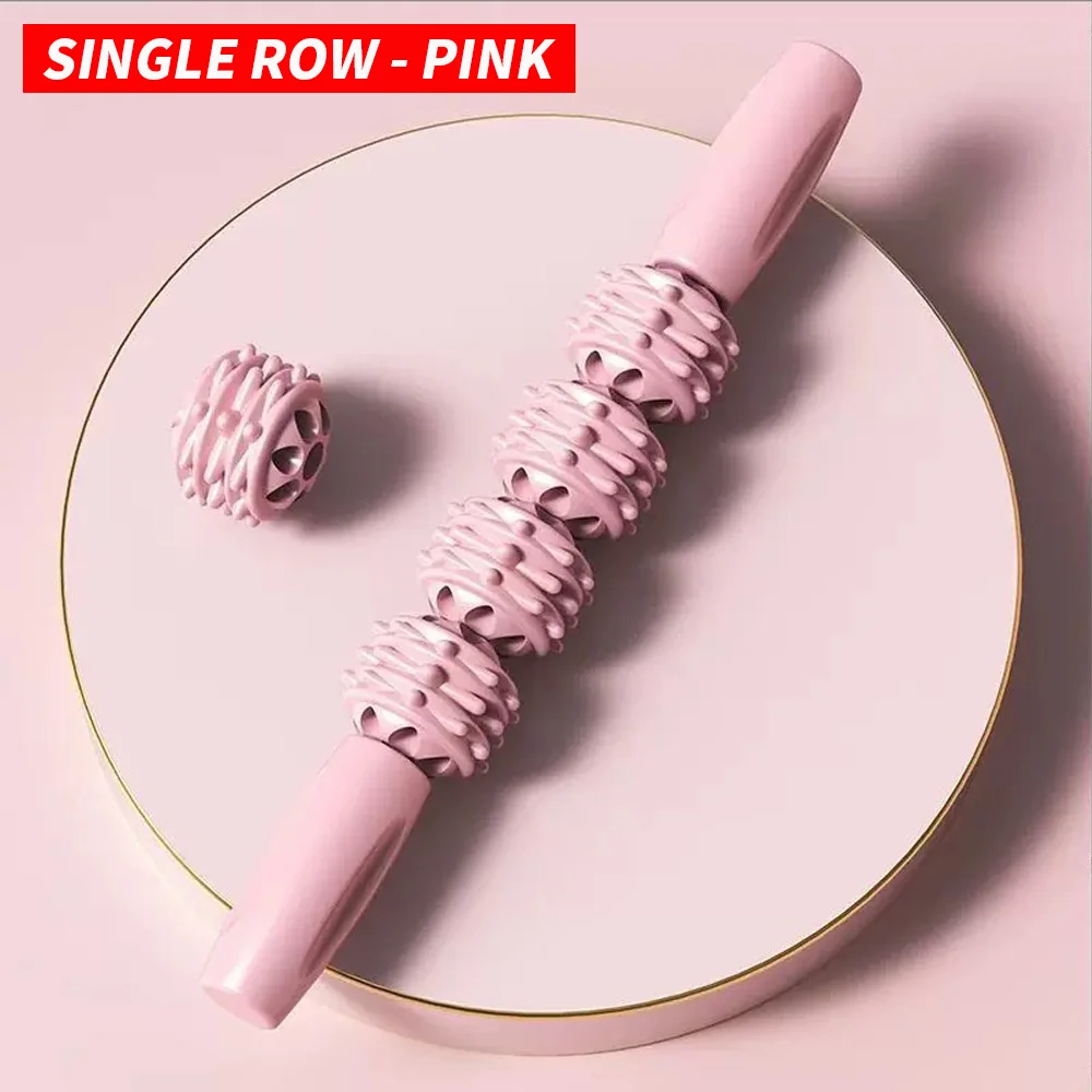 Yoga Massage Stick Yoga Fitness Wolf Teeth Muscles Massage Stick Calves Thighs Quadriceps Arm Forearm Relaxation Artifact Roller