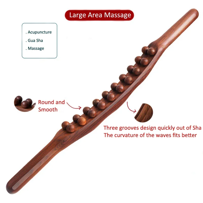 Wooden Gua Sha Massage Stick Carbonized Wood Guasha Scraping Tool Rolling Stick Full Body Massager Anti Cellulite 8/20/31 Beads Wooden Gua Sha Massage Stick Carbonized Wood Guasha Scraping Tool Rolling Stick Full Body Massager Anti Cellulite 8/20/31 Beads