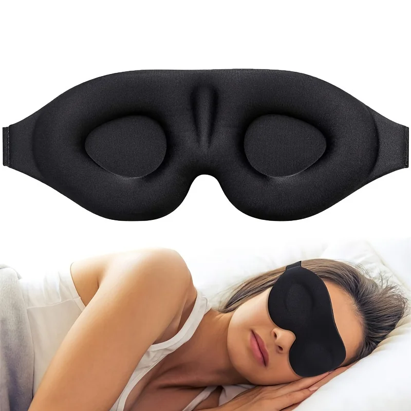 3D Contour Cup Sleep Mask With Noise Ear plug, Light Blocking Night Facial Mask, Soft & Comfortable, Soothing 3D Contour Cup Sleep Mask With Noise Ear plug, Light Blocking Night Facial Mask, Soft & Comfortable, Soothing