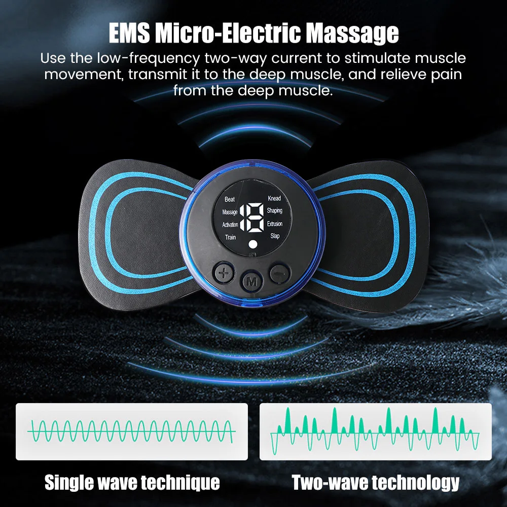 5pcs set Neck Back Massager Sticker EMS Pulse Mini Electric Massage for Shoulder Leg Cervical Body Muscle Stimulator Relief Pain - Image 2
